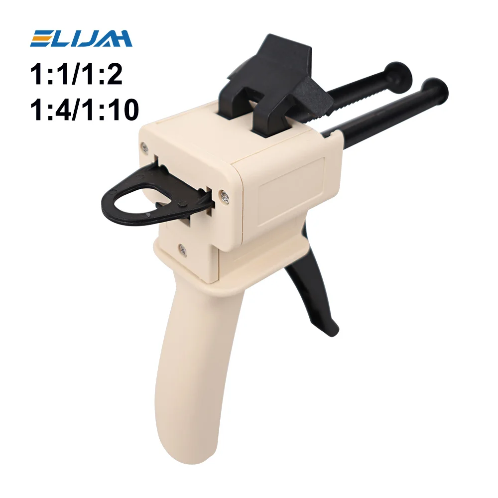 Pistolet do mieszania i dozowania gumy silikonowej ELIJAH, przełożenie mieszania 4:1/10:1, uniwersalny pistolet dozujący, narzędzia dentystyczne