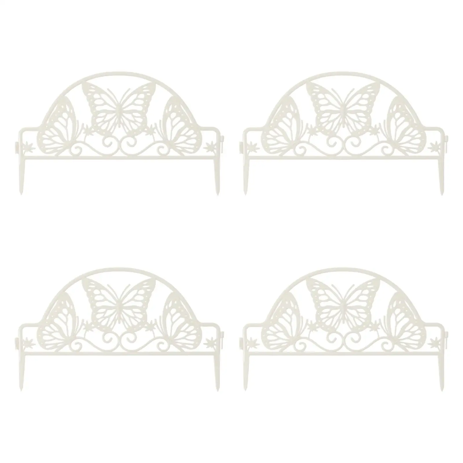 4x Decorative Garden Fences Picket Fence Wedding Prop Pet Border Fence Animal Barrier Fence for Dogs Porch Privacy Restaurant