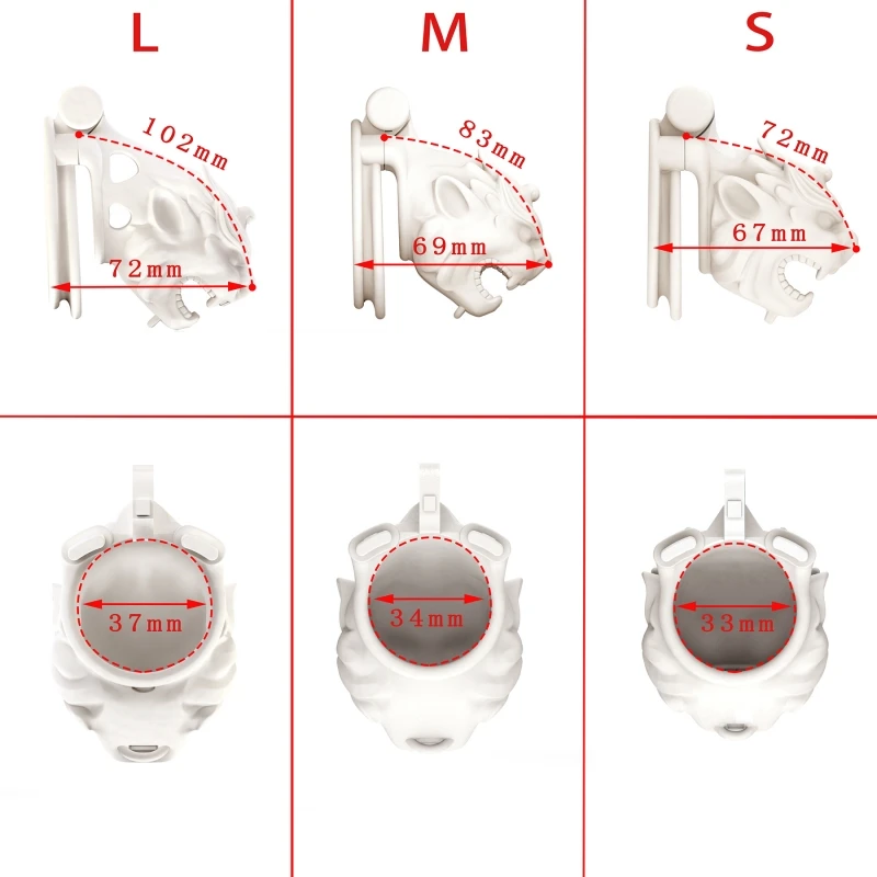 2024 New Male Lion Head Chastity Lock with Bell Male Sex Toys Ascetic Anti-Cheating Chastity Device Penis Bondage  Sex Shop 정조대