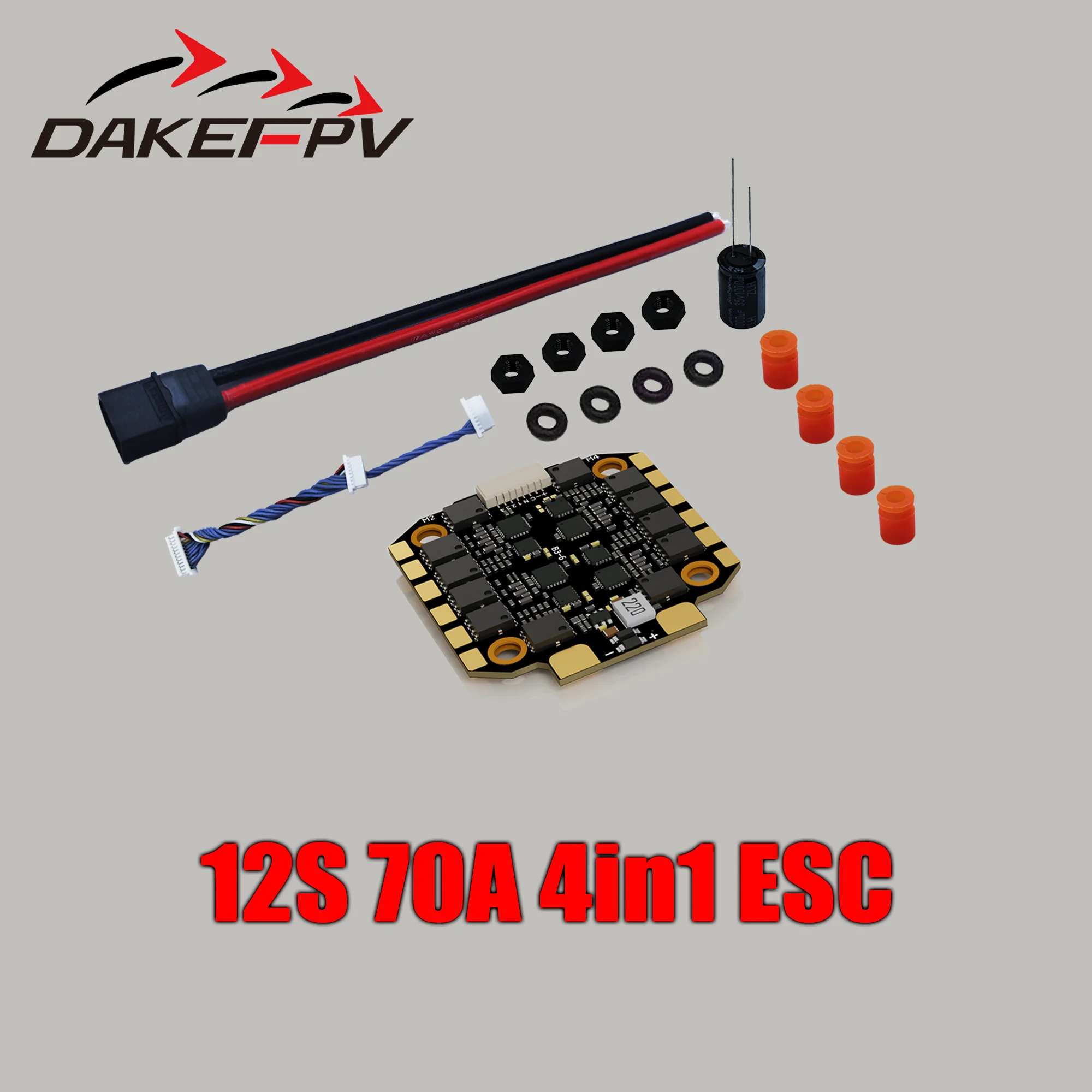 DAKEFPV H743 Flight Controller and ESC Combo for FPV Drone, Betaflight H7FC & 4in1 70A ESC, Support 3-12S, for Analog HD System image 3