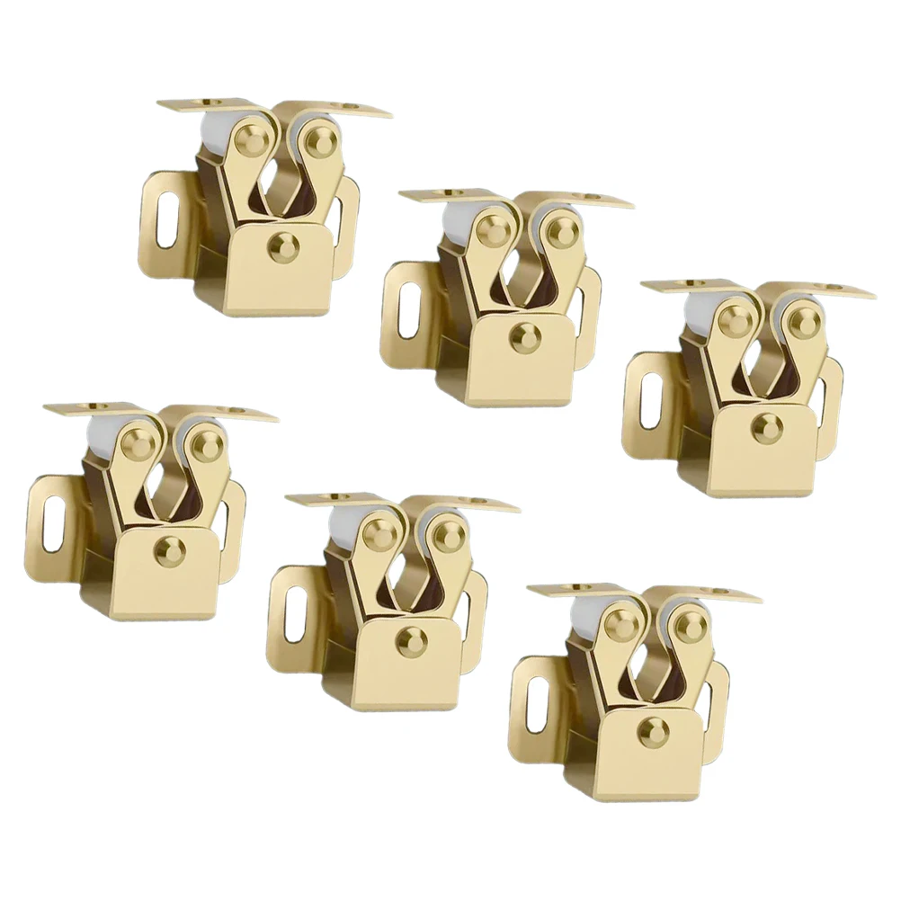 

6pcs Nickel Cabinet Door Ball Catch Spring Latch Hardware For Closet Wardrobe Cupboard Furniture Smooth Surface Durability