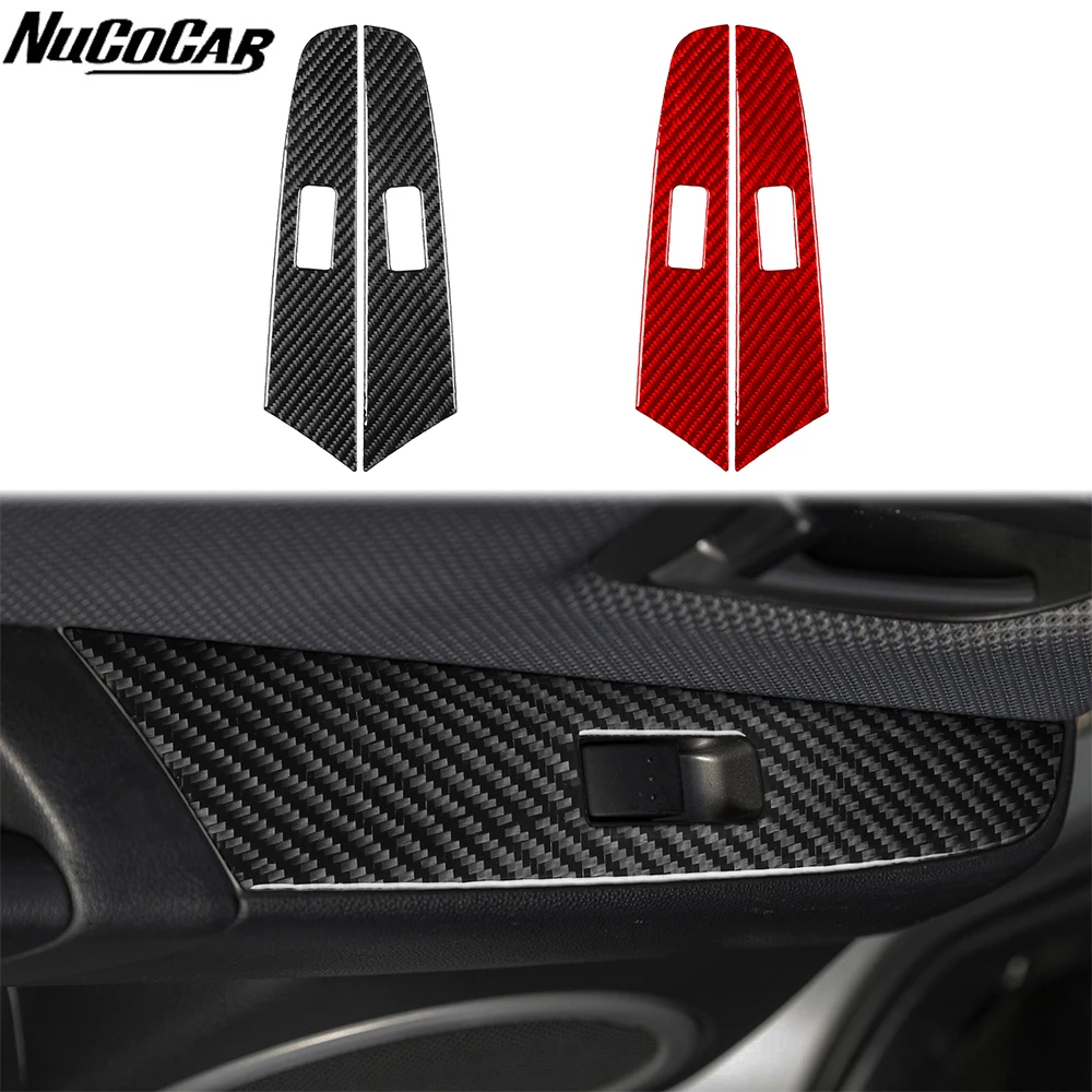 

For Mazda 3 Axela 2004-2009 Carbon Fiber Rear door window lift button panel frame Car Accessories Interior Decorative Stickers
