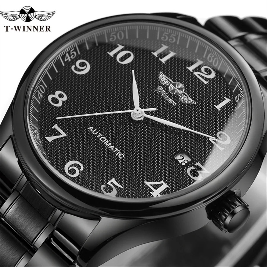 Winner 458A New arrived Men\'s Mechanical Watches Luxury Automatic Watch For Men 2024 New Wrist watch Leather/steel strap