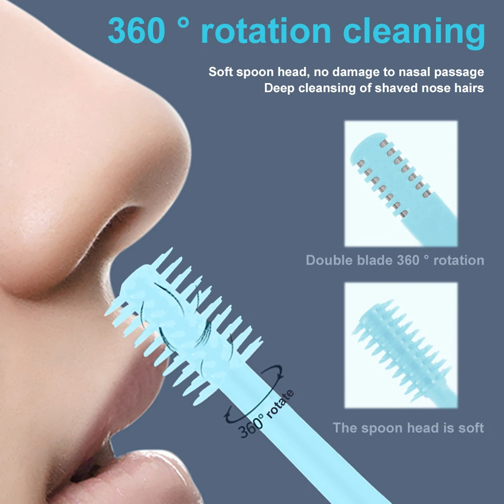 

Double Head Nasal Hair Cutter 360 Rotating Nostril Hair Remover Tool Nose Hair Remover Handheld Nasal Hair Cutter