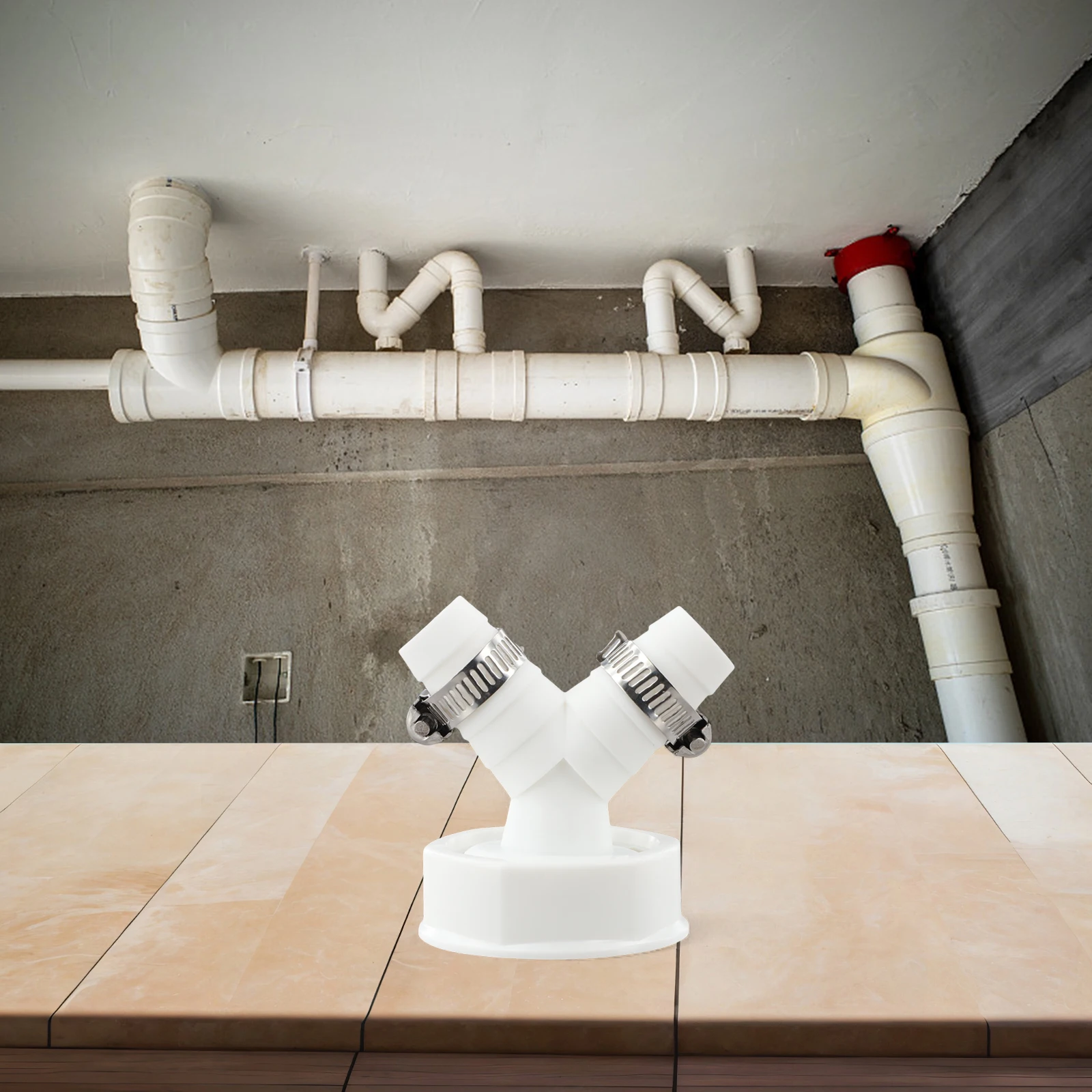 

Соединитель для посудомоечной машины Шланг с двойным соединением Точный размер Подходит для научной структуры Регулируемые зажимы Гибкая установка