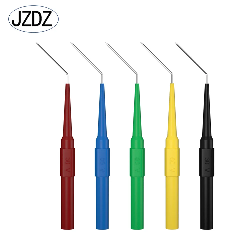 Jzdz kit de chumbo de teste de multímetro, 25 peças, clipe de jacaré para 4mm, plugue banana, sonda de teste, kit de sondas traseiras jt8008