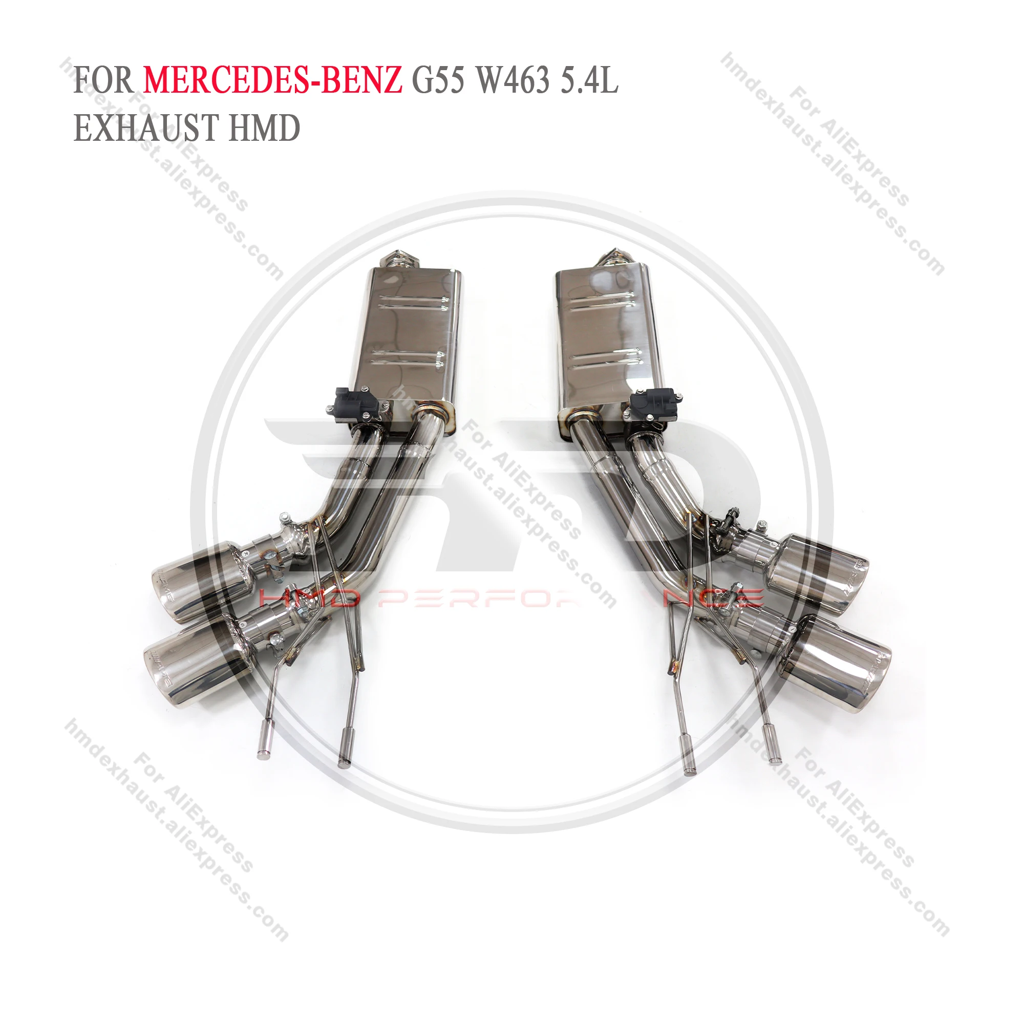 HMD Exhaust System Stainless Steel Performance Catback for Mercedes Benz G55 W463 5.4L Muffler Delete Valve