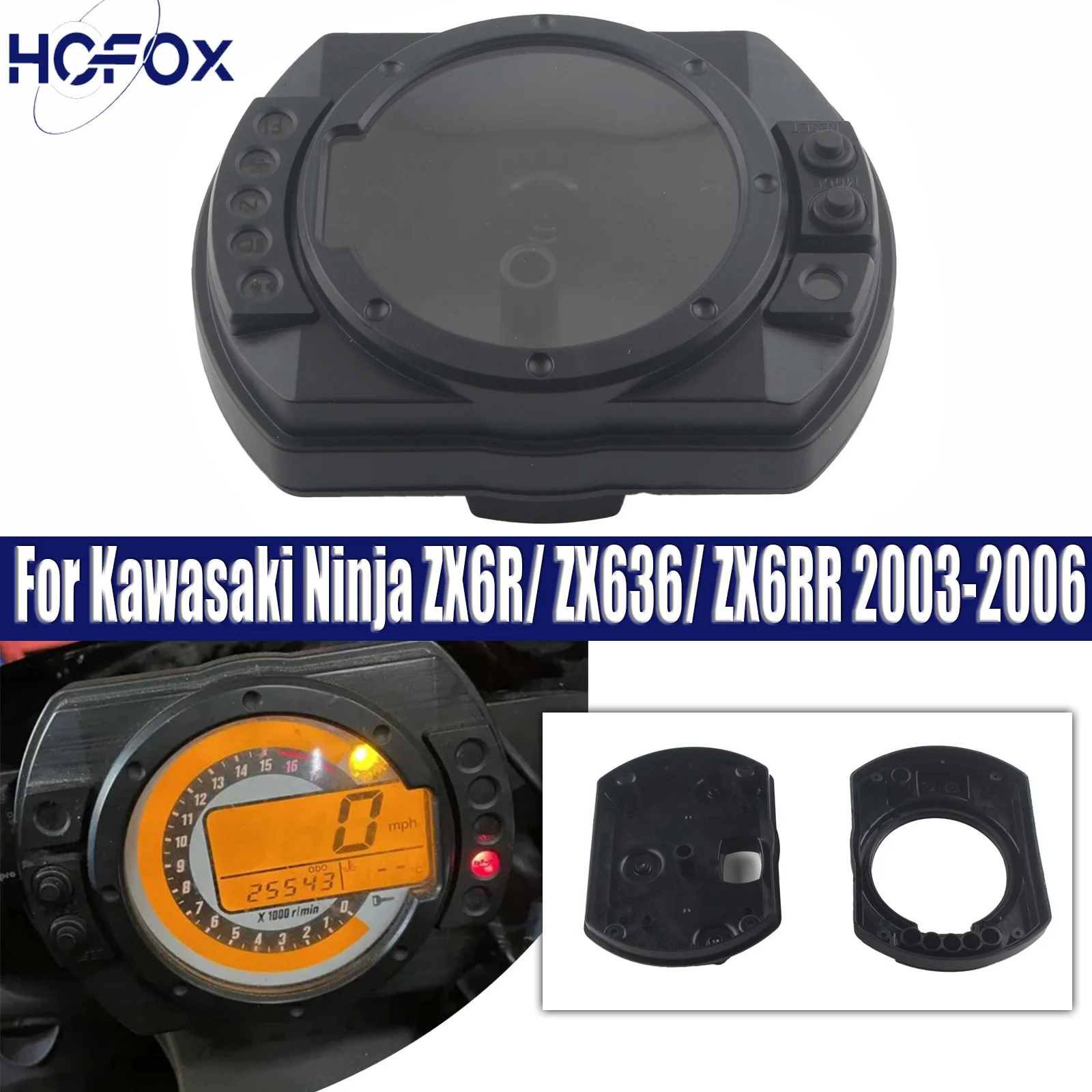 

Durable Speedometer Odometer Instrument Housing Case Tachometer Gauge Cover For Kawasaki Ninja ZX636R 636 2005-2006