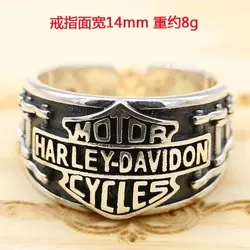 925 Sterling Silver Retro Motorcycle Chain Thai Silver Ring Personalized Trendy European and American Motorcycle Race Knight Rin