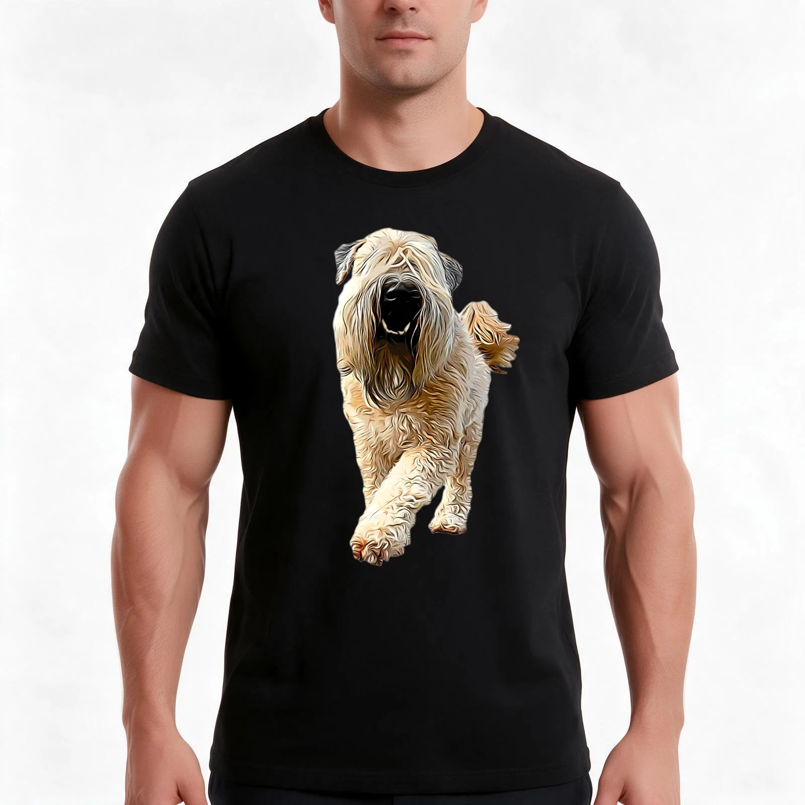 Wheaten Terrier - Soft Coated Wheaten Terrier Dog T-Shirt Summer Casual Cotton Tee Oversized Streetwear Tops Unisex Men Women