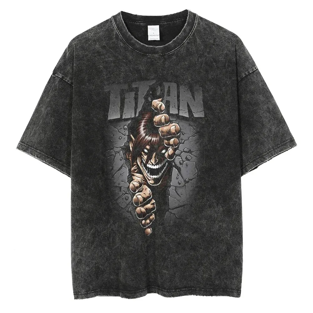 

Fashion Streetwear Anime Graphic Print Washed New Arrival Mens Clothes Tee Shirt Homme Graphic T-Shirts Men Tshirt for Men soft