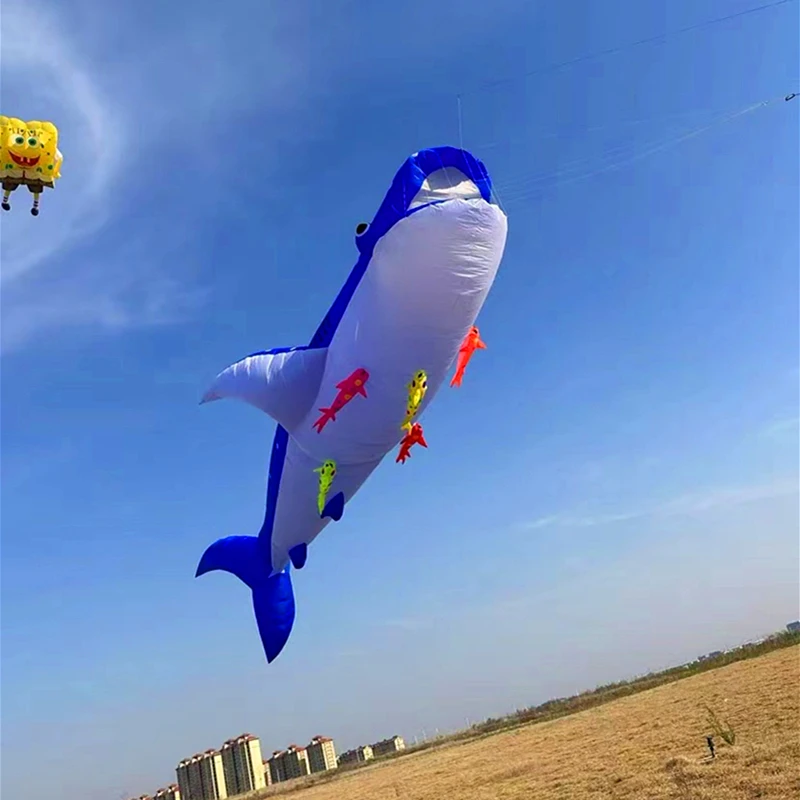 Shark ขนาดใหญ่ kites sting ray inflatable kite flying kites ของเล่นลม kites ขนาดใหญ่พิเศษ kite Camping ไฟฉาย cait สนุก