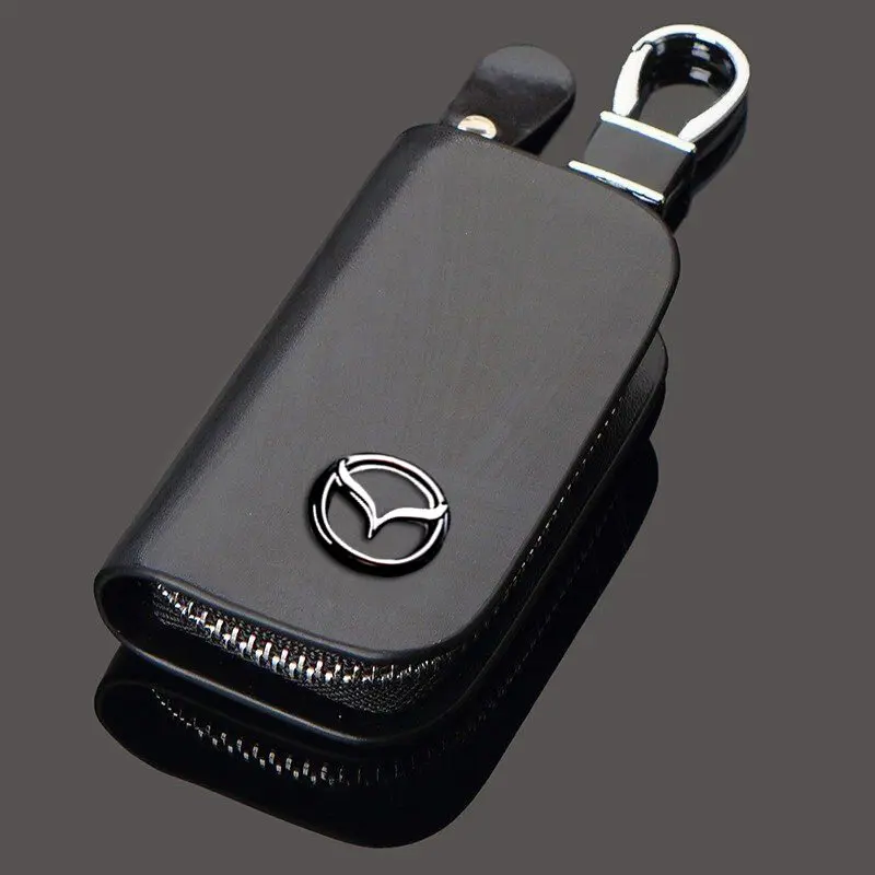 

100% New Leather car key cover key case For Mazda CX-3 CX-30 CX-5 CX-8 CX-9 MX-5 MX-30 BT-50 Mazda2 Mazda3 Mazda6 Car accessorie