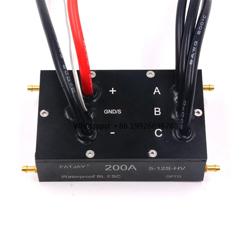 

200A 5-12S Single/Bidirectional Water-Cooling Waterproof Brushless Speed Controller (Programmable) for Underwater Thruster manuf