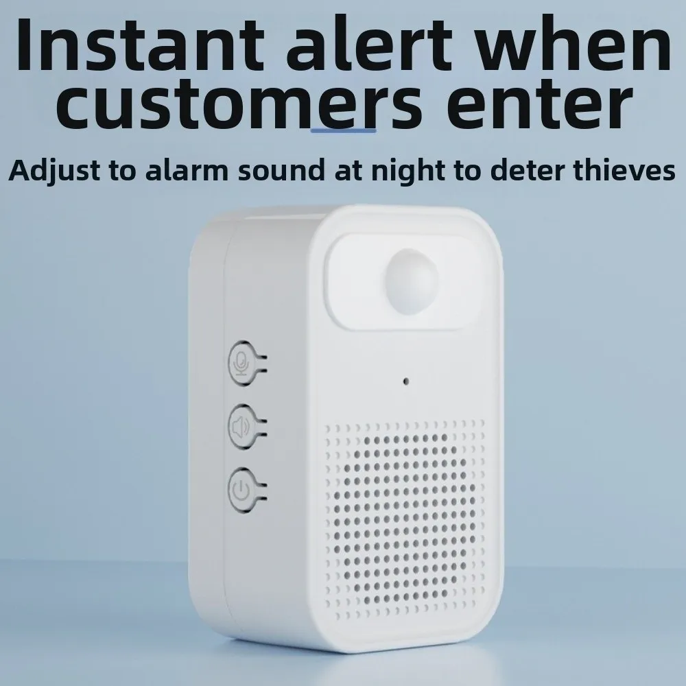 Sensor infrarrojo timbre de bienvenida función de grabación PIR Detector de movimiento puerta Sensor alarma inalámbrica inteligente