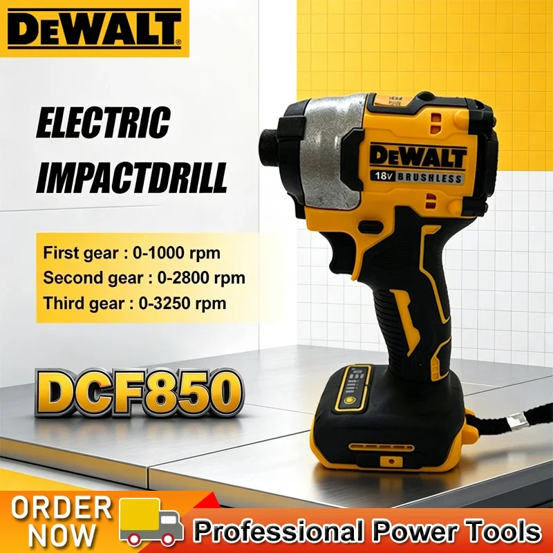 dewalt-dcf850-205nm-brushless-impact-driver-cordless-screwdriver-rechargeable-electric-impact-drill-power-tools