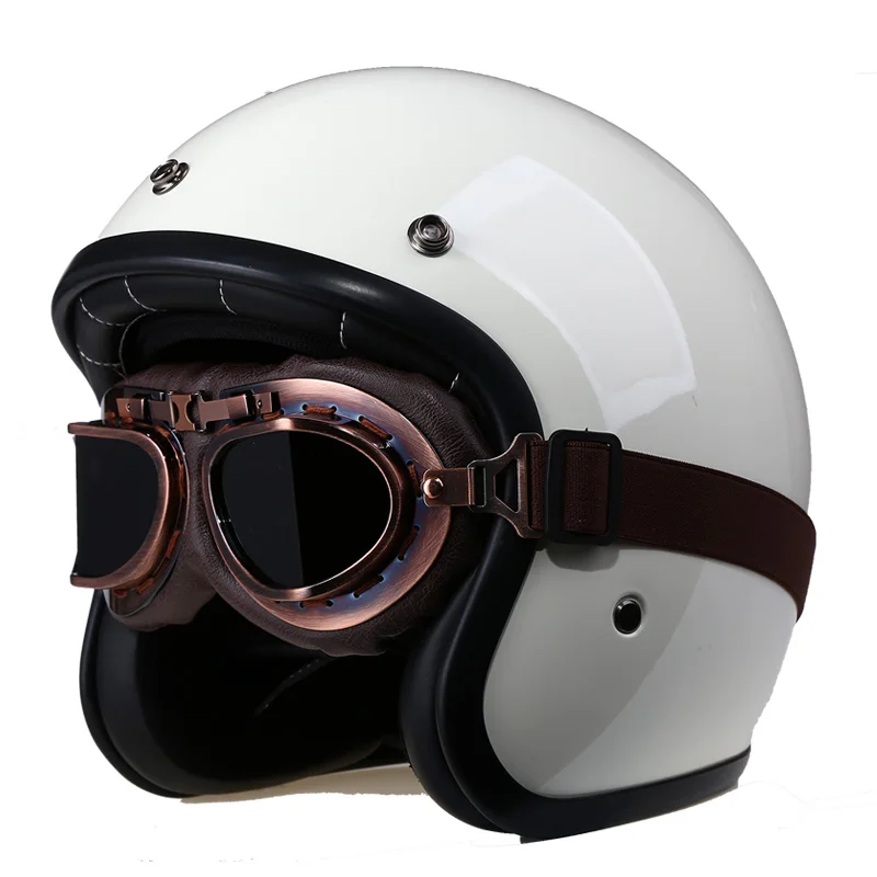 Neutral 3/4 vintage helmet can be used for cruising motorcycles, batteries, bicycles, ABS materials, lightweight and safe