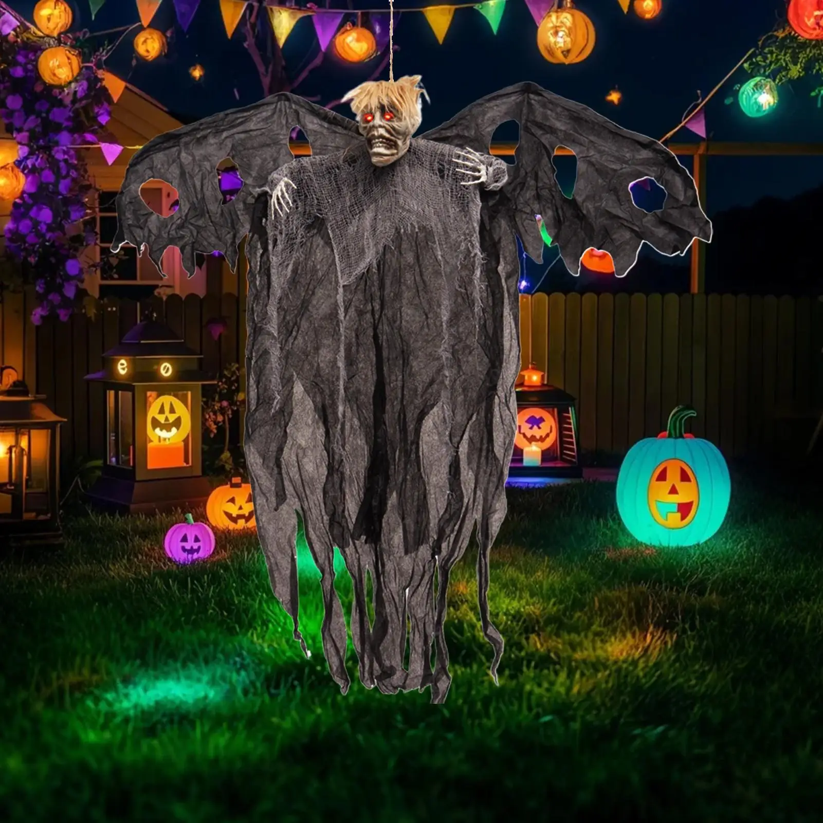

Halloween Skeleton Ghost Decorations Hangable Halloween Skeleton Ghost With Glowing Eyes Scary Props For Horror Themed Parties