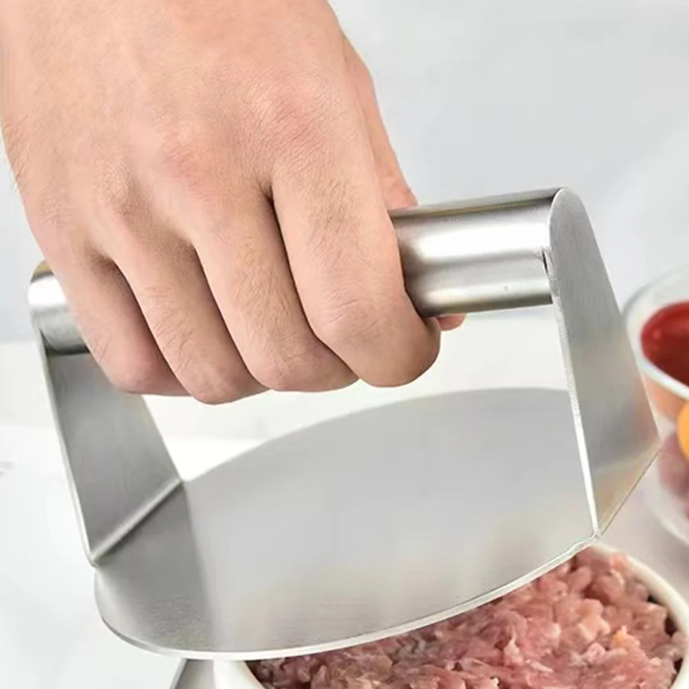 Stainless Steel Smash Burger Press Non-Stick Meat Press Hamburger Smasher Tool for Smashburger Bacon Ground Beef Meat Sausage