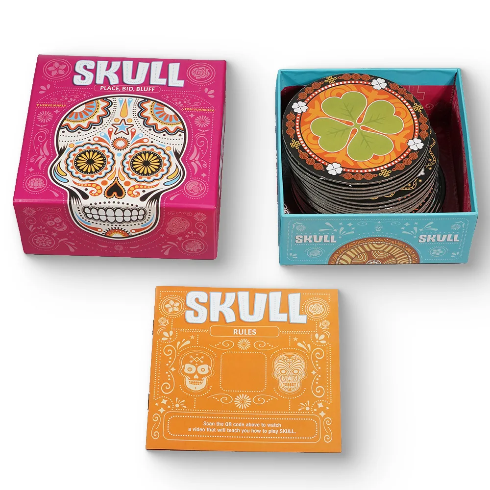 Król czaszki kwiatowej | Bluffing Card Game | Gra imprezowa | Wiek 10+ | 3-6 graczy | 20–30 minut grających