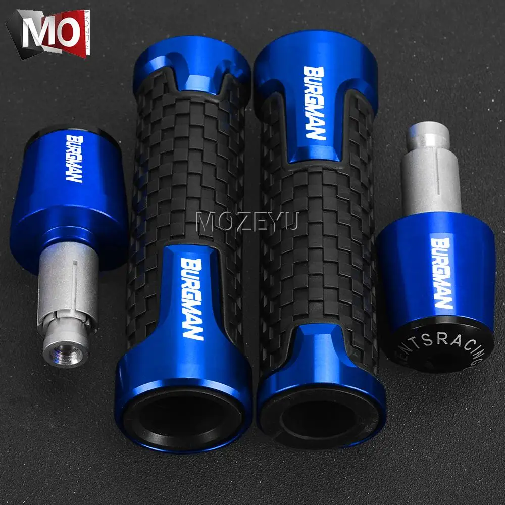 Motorcycle Hand Grips Handle Bar End Cap Plug 22MM Handlebar Ends FOR SUZUKI AN200 AN250 AN400 AN650 Burgman AN 125 250 400 650