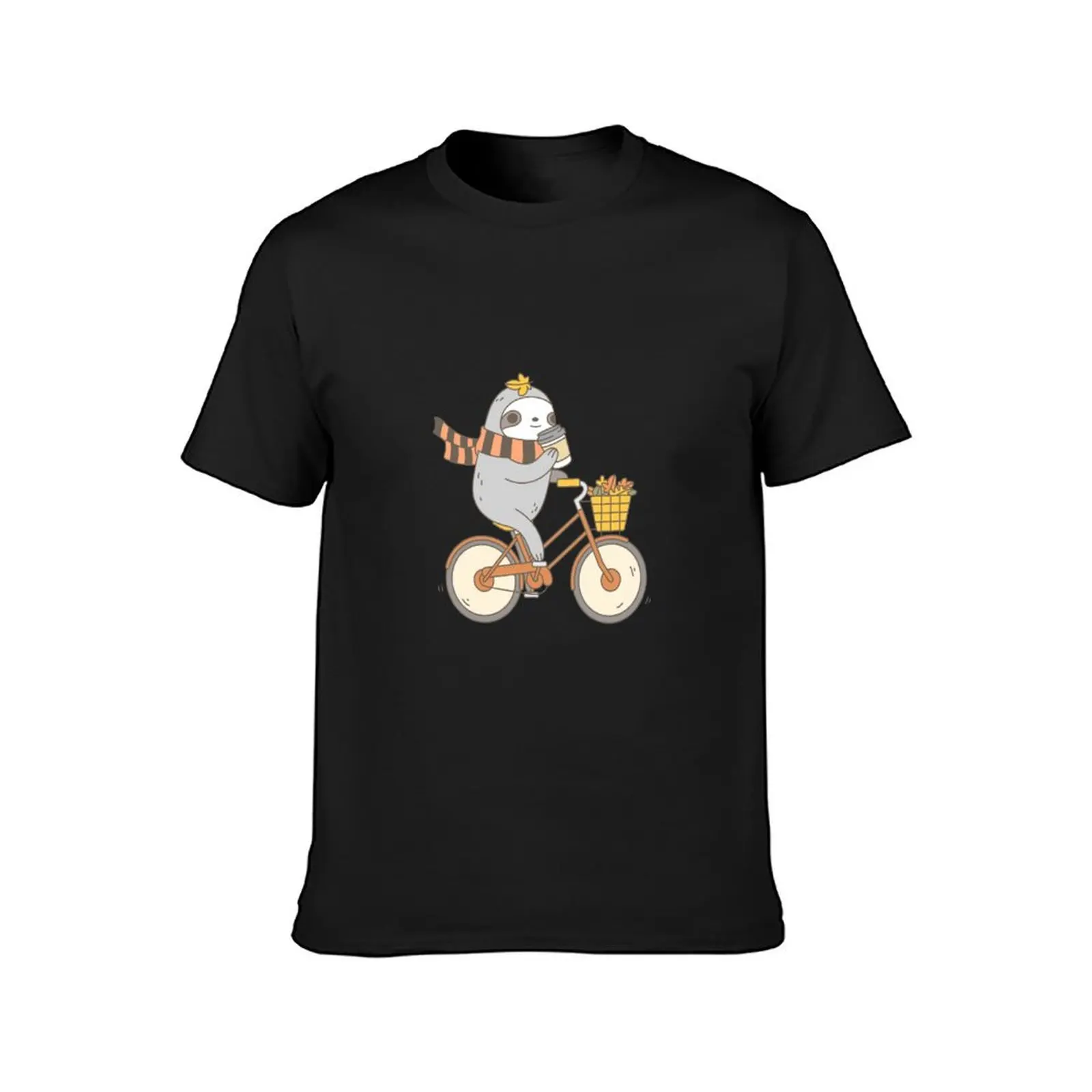 Camiseta de perezoso de otoño para hombre, ropa vintage en blanco, camisetas gráficas de anime