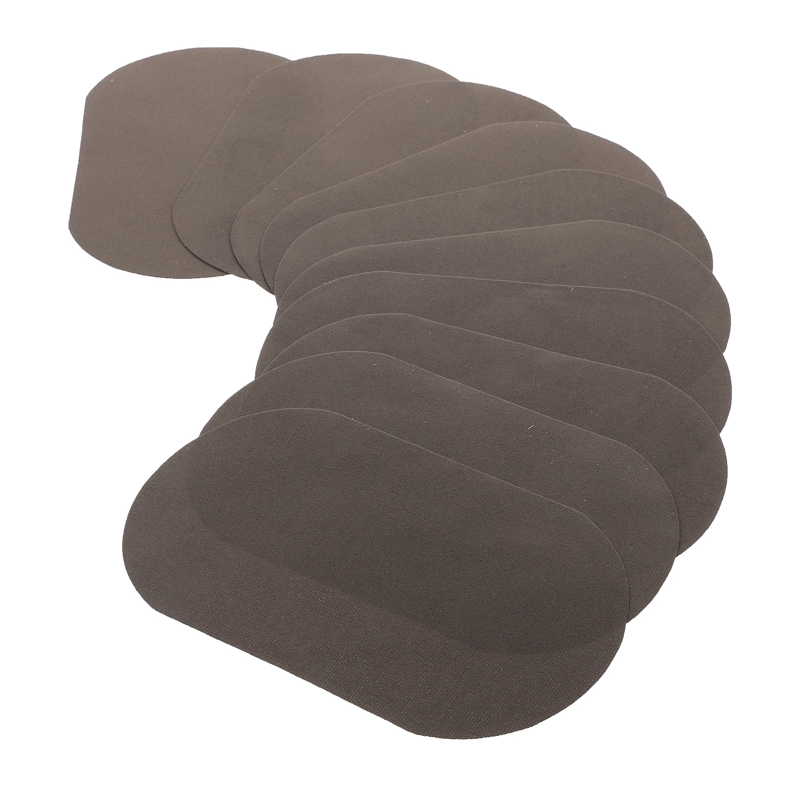 

10 Pcs Patches for Jeans Sew on Clothing Dark Grey Sew-on Fabric Oval Elbow Knee