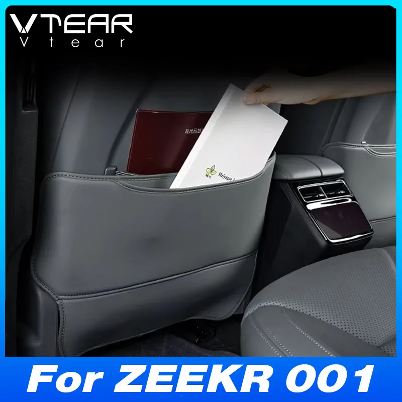 

Vtear Car Seats Back Protector Cover Anti-Kick PU Leather Mat Interior Decorative Accessories For ZEEKR 001 WE ME YOU Z-sport 24