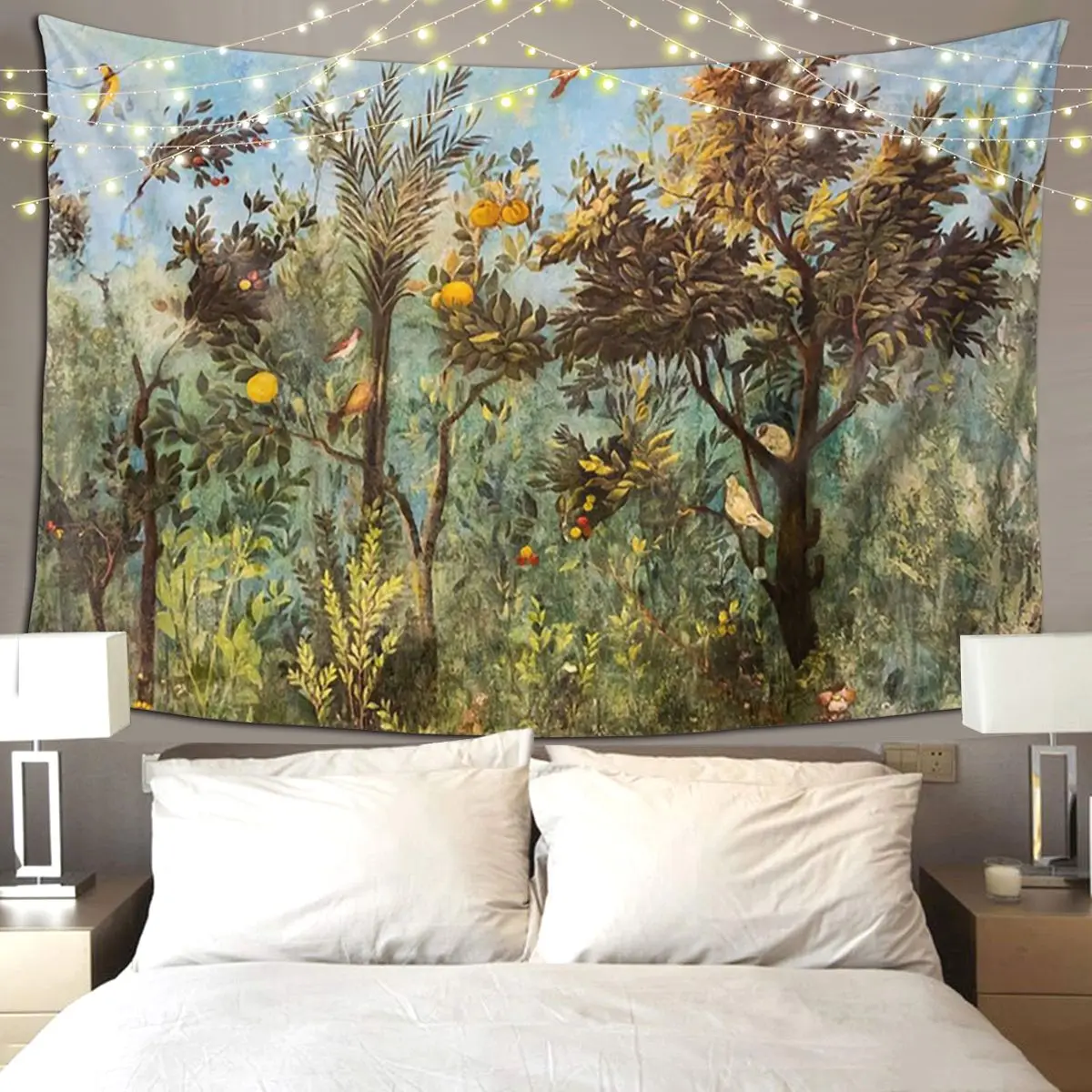 

АНТИКЦИАЛЬНЫЙ РИМСЬКИЙ НАСТЕННЫЙ Кветочный сад Летающие птицы Гобелен Художественный настенный эстетический домашний декор Гобелены для гостиной