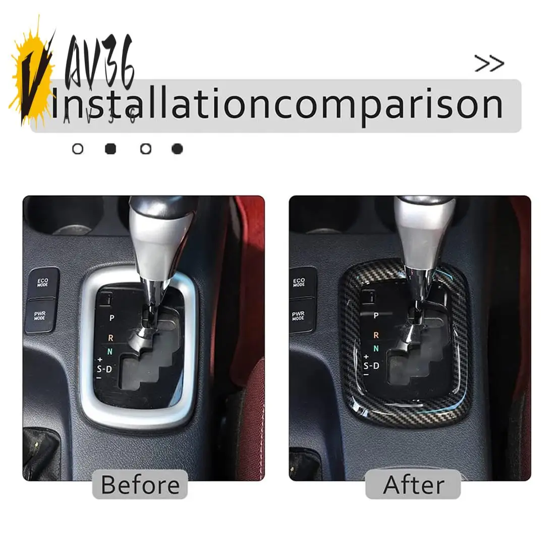 

AV36-автомобильные накладки на панель передач, защитные наклейки для Toyota Hilux 2015 2016 2017 2018 2019 2020 2021, ABS углеродное волокно