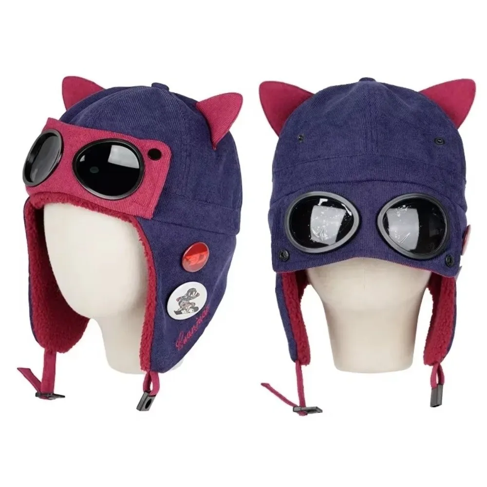 

Корейская стильная шапка-пилот на флисовой подкладке, теплая утолщенная лыжная шапка для защиты ушей, регулируемые шапки-бомберы, зимняя уличная модная одежда