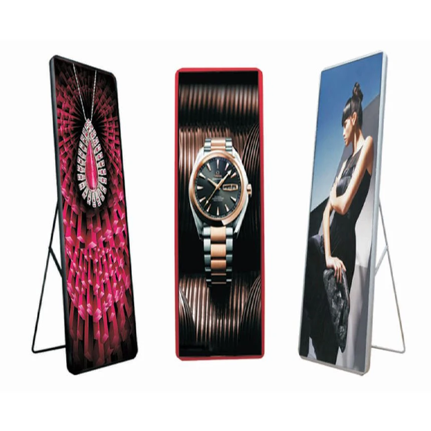 High refresh Indoor  Portable  Poster Led Screen Free Standing Led Poster  P1.8 P2 P2.5 P3 Led Poster Display