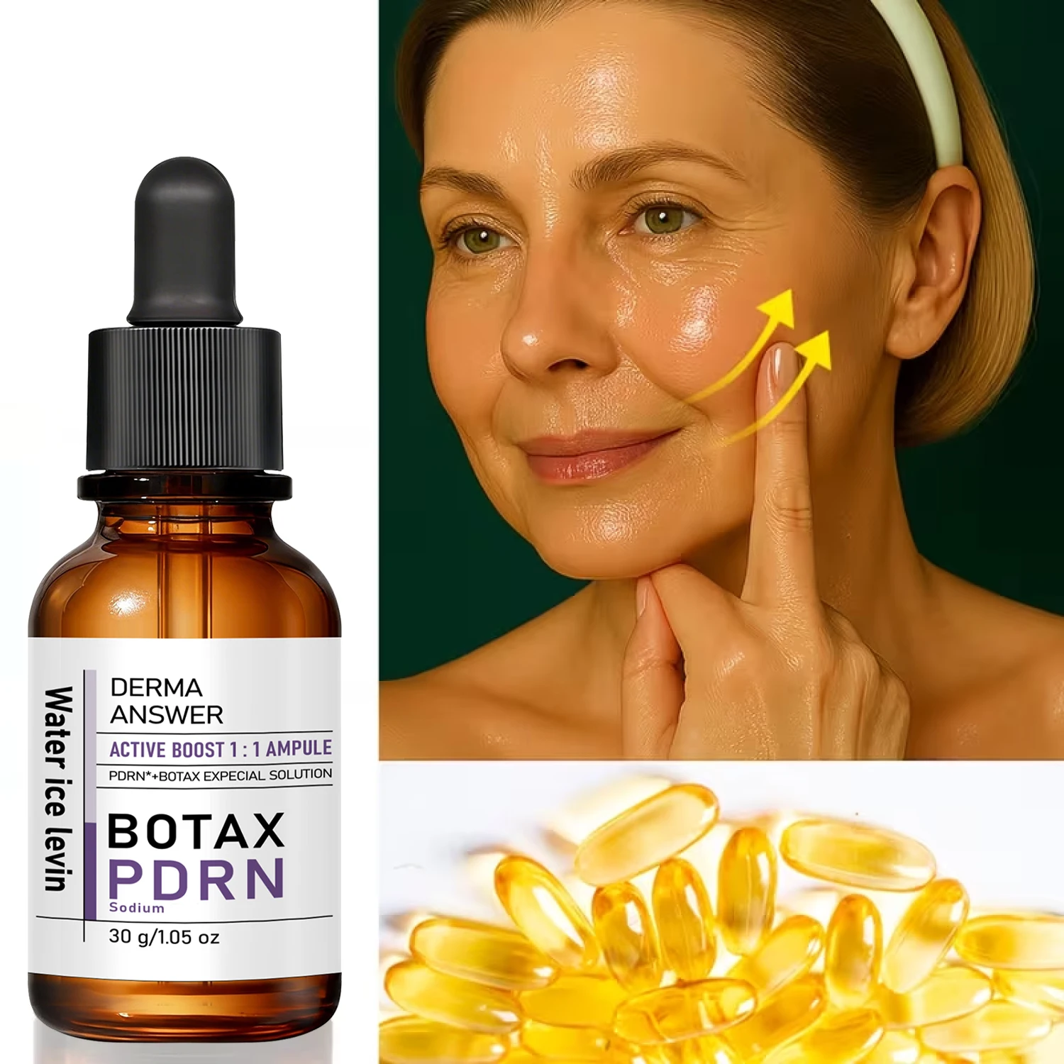 Hyaluronic Acid & Niacinamide & Vitamin C Face Oil Moisturizing Brightening Nourishing Facial Oil for All Skin Types view 3