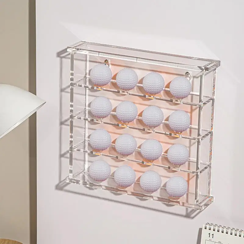 Acrylic Display Racks Wall Mounted Table Tennis Ball Holder Acrylic Shelf Multifunctional Golf Ball Display Box Farmhouse Decor