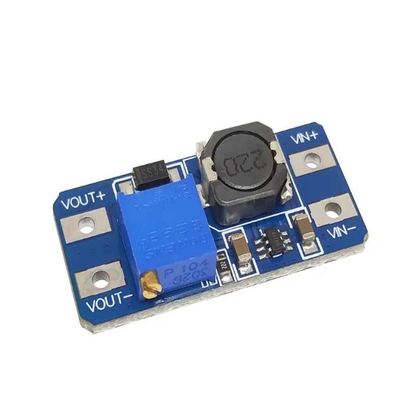 1PCS MT3608 DC-DC Boost Module 2A Boost Board, Input Voltage 2-24V, Adjustable Output 5/9/12/-28V