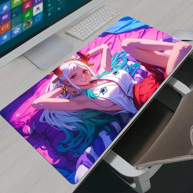 One Piece Yamato Mauspad Notebook Xxl Große Tastatur Rutschfester Gummi Computer Teppich Schreibtischmatte PC Gamer MousePad Jugendgeschenke