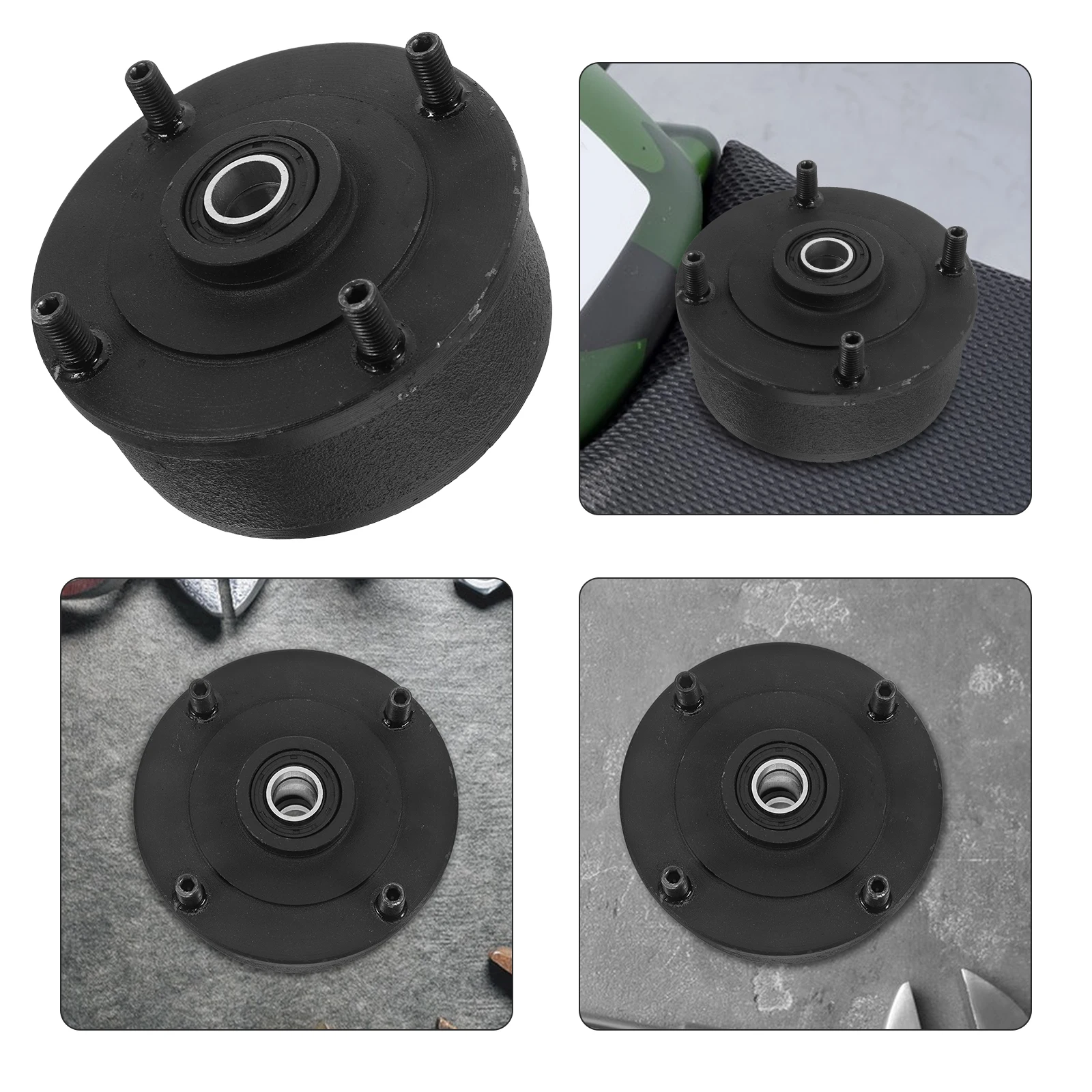 

ATV Front Brake Wheel Hub Replacement Metal Drum Assembly Sturdy Durable Wear Resistant Smooth Stop for ABS