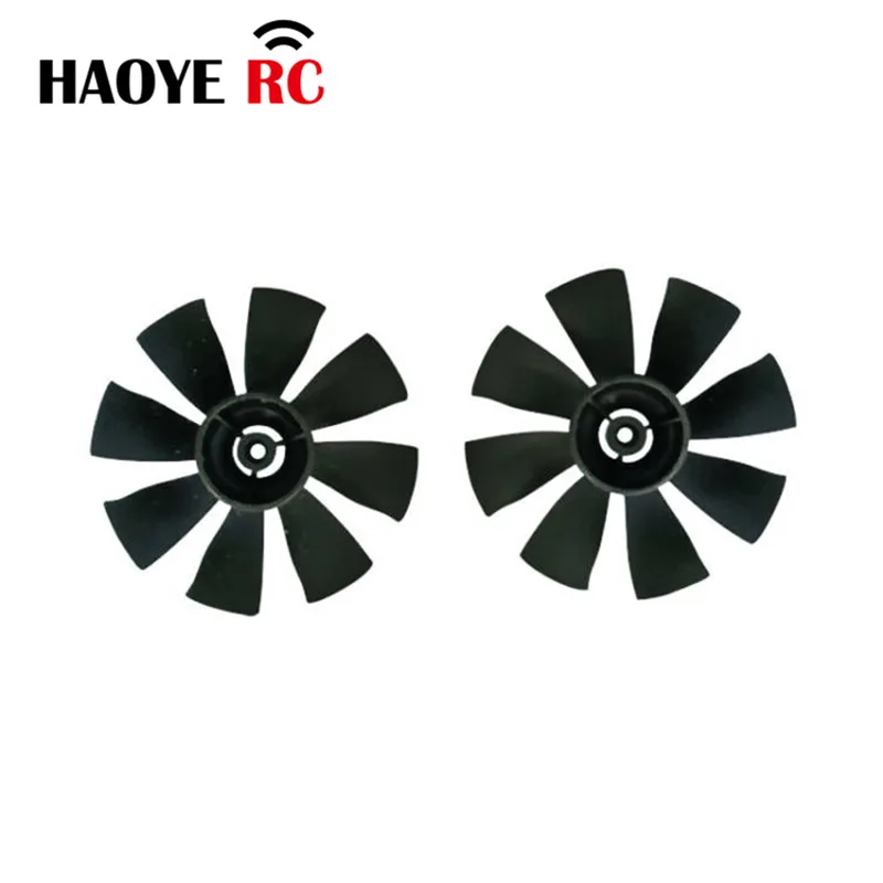 Haoye 1 Pair 8-Blade Diameter 40mm Ducted Fan Std Reverse (Integral Type) Use For RC Plane No Include D/F