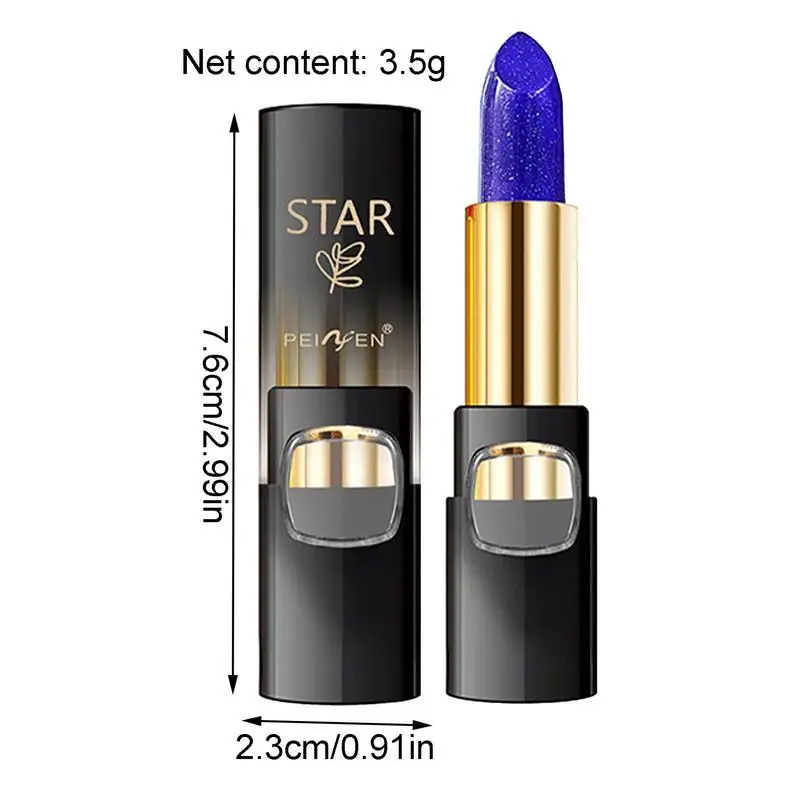 Kleur Veranderende Lippenbalsem Blauwe Roos Stemming Lippenstift Langdurige Getinte Lippenbalsem Non-Stick Cup Lip Moisturizer Balsem Voor Vrouwen Meisjes