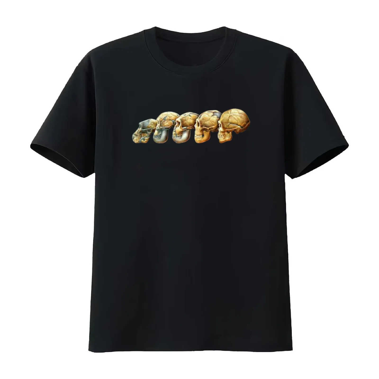 Skull-gutsick gibbon T-Shirt Summer Casual Cotton Tee Oversized Streetwear Tops Vintage Graphic Print Loose Fit Short Sleeve