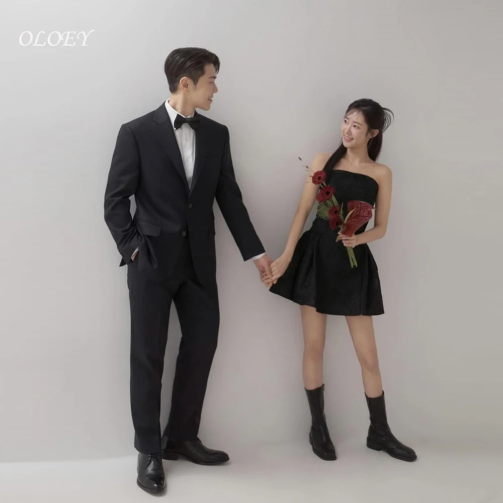 

OLOEY мини-платье трапециевидной формы для свадебной вечеринки без рукавов без бретелек бальное платье трапециевидной формы корейское вечернее платье для фотосессии на заказ 2025