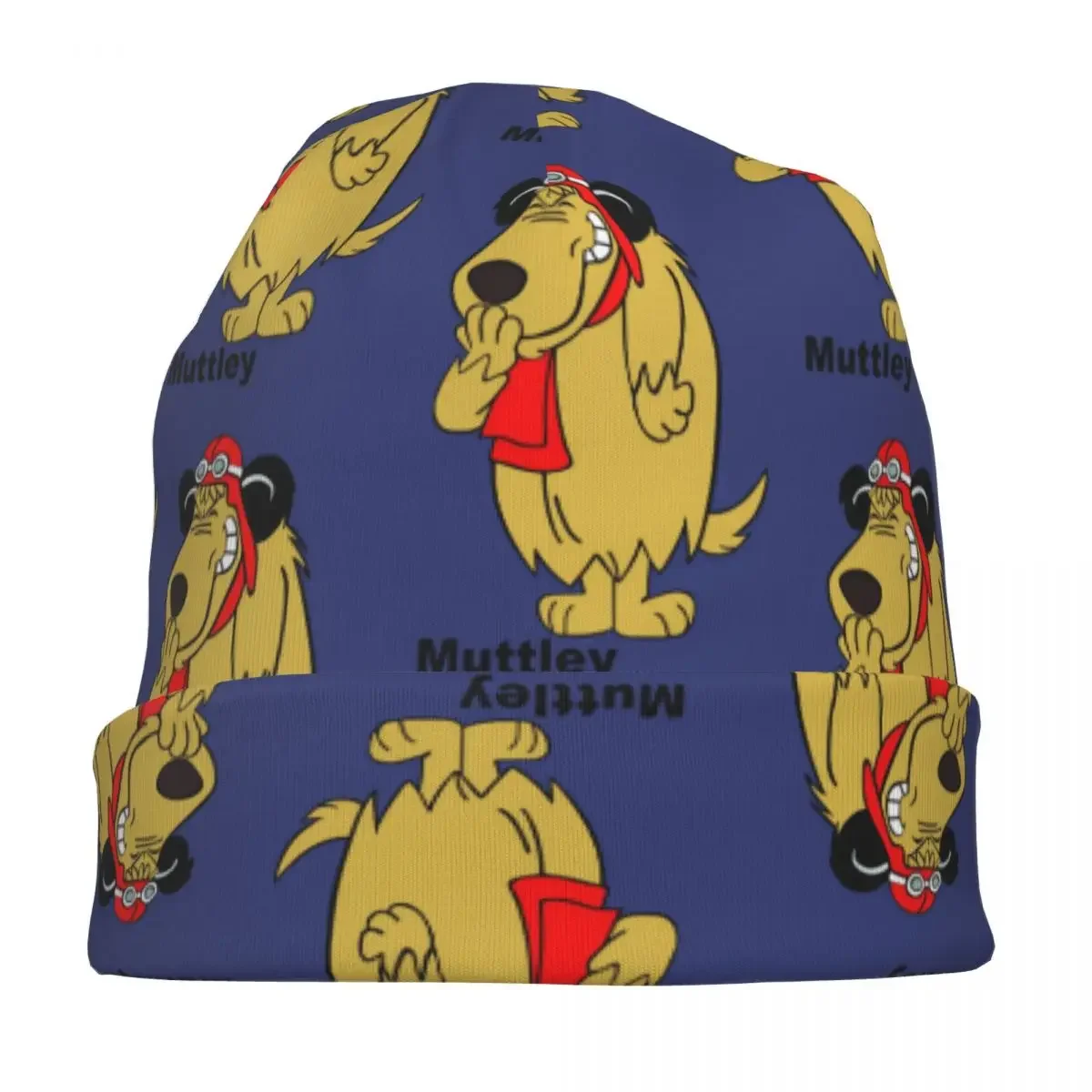 Muttley Cartoon Laughing Laugh Dog Wacky Races Bonnet Hats Men's and Women's Fashionable Knitting  Skullies Beanies Caps