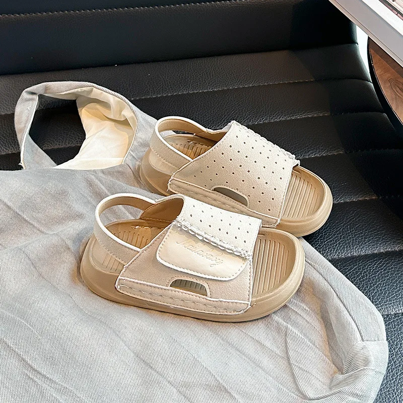 2026 Baby Boy Sandals Summer Beach Shoes Soft PU Leather Infant First Walkers 1-3 Years Little Toddler Casual Sport Sandals