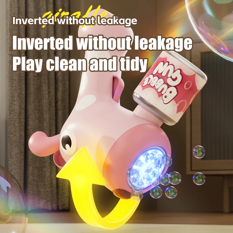 20 Hole Handheld Fully Automatic Electric Bubble Gun Toy Animal Deer Dog Cute Bubble Machine Outdoor Party Games Children's Toys