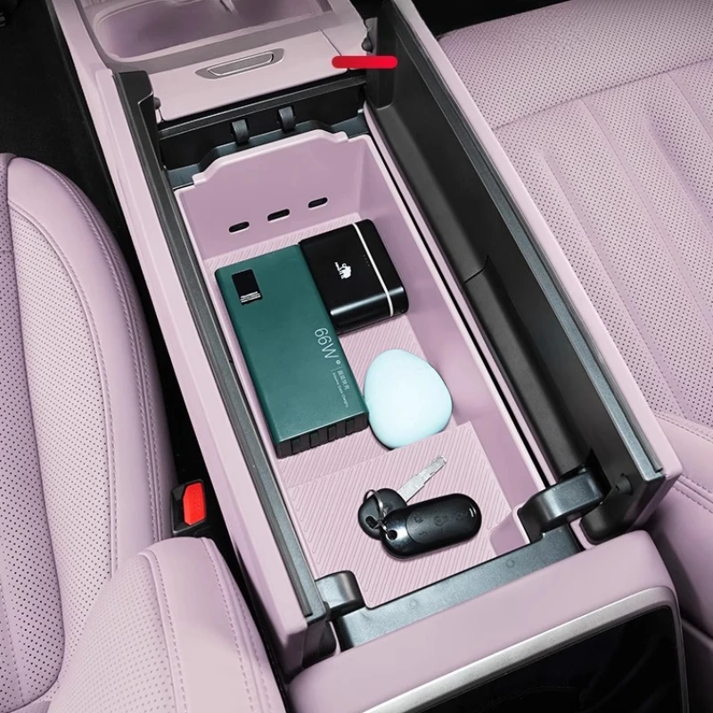 Per NIO ONVO L60 ABS Scatola portaoggetti per bracciolo di controllo centrale Organizzare accessori per forniture modificate per interni auto