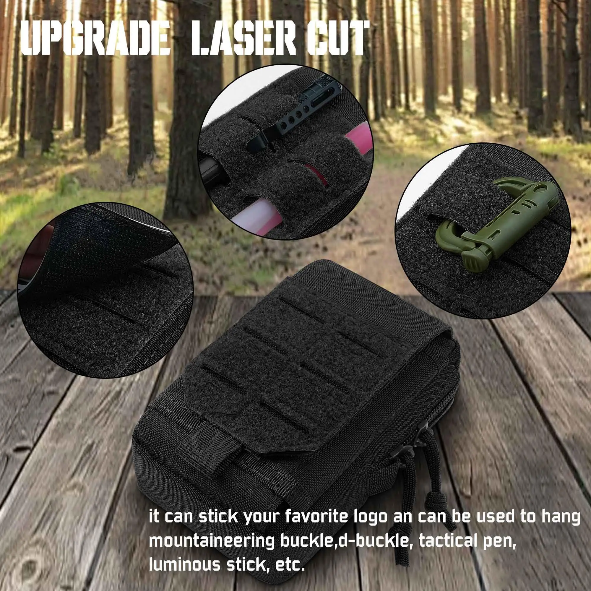 التكتيكية مول الحقيبة الخصر حقيبة EDC أداة حقيبة فائدة أداة المنظم سترة حزمة محفظة قضية الهاتف المحمول الصيد حقيبة مدمجة #5