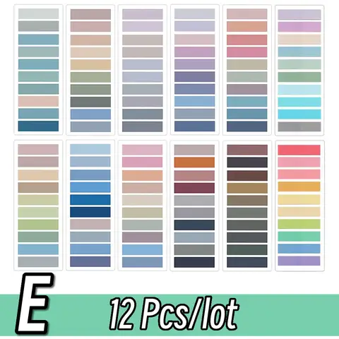 2400S Transparenta Färgglada Index Kreativa Memo-block Kontorsskolbrevpapper Självhäftande Klistermärken Självhäftande Anteckningsblock 6 best sales indexklistermärken - №1