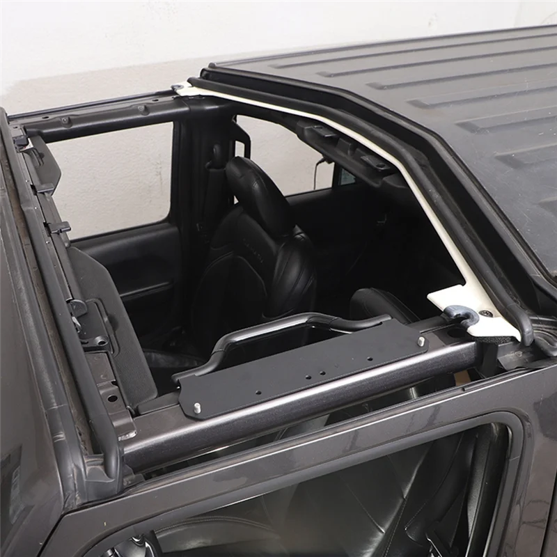 

A21F-Roll Bar Grab Handles Aluminum Alloy Front Grip Handle Component For Jeep Wrangler JL Gladiator JT 2018-2023, Black