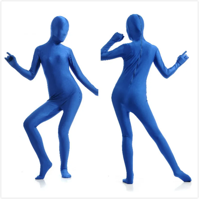 Traje de cuerpo completo Zentai multicolor, traje de piel, Catsuit, aduana, entrepierna, cremallera, disfraces de fiesta, hecho a medida, talla grande, envío gratis