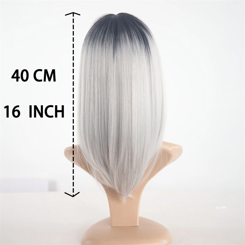16incl Textured Medium Length Bob Wig With Airy Bangs Soft Natural Look Wigs For Ladies Dating Cosplay Occasions